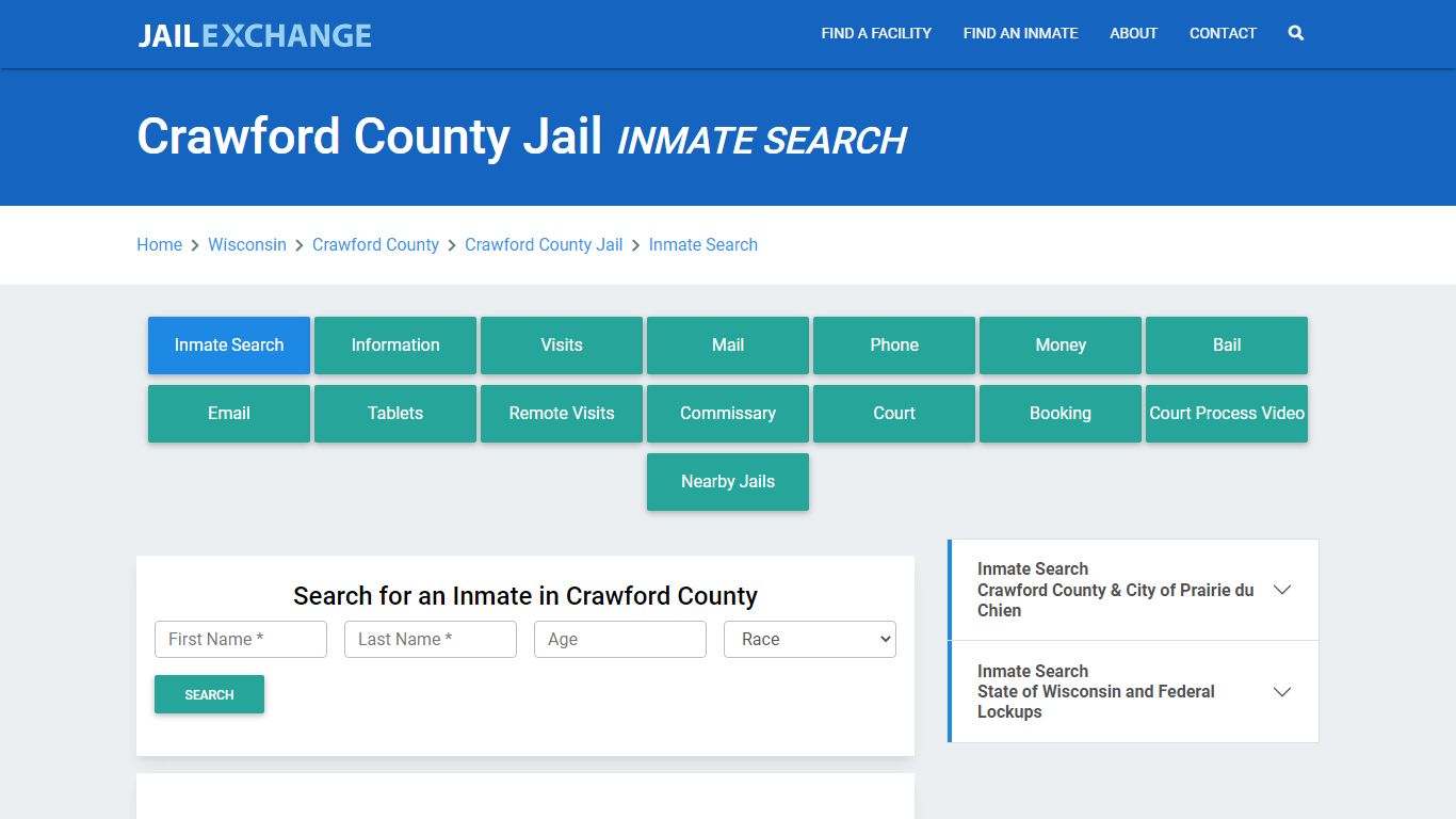 Crawford County Jail, WI Inmate Search: Roster & Mugshots